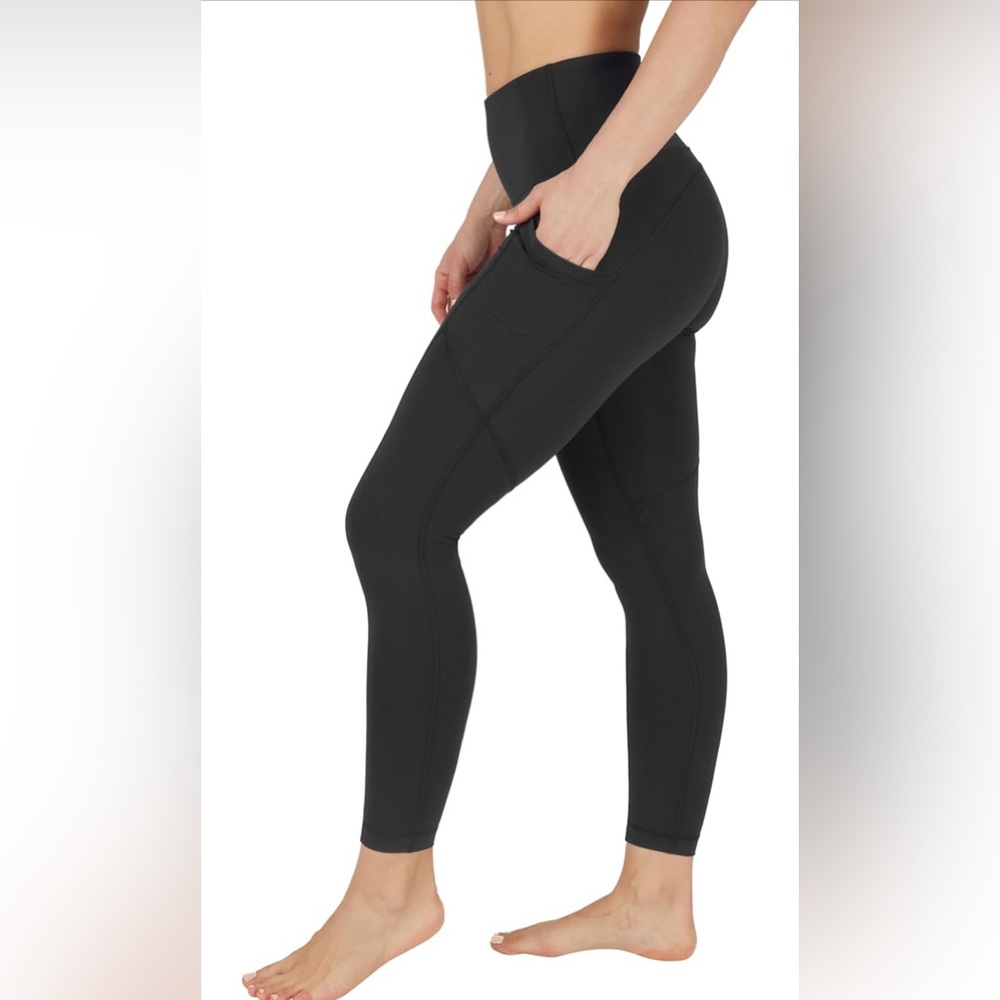 3 PACK - 90 Degree By Reflex Womens Black Power Flex Yoga Pants - Sz Large